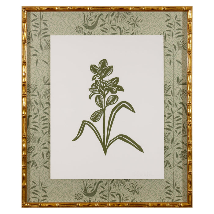 Botanical 027, Linocut {Green}