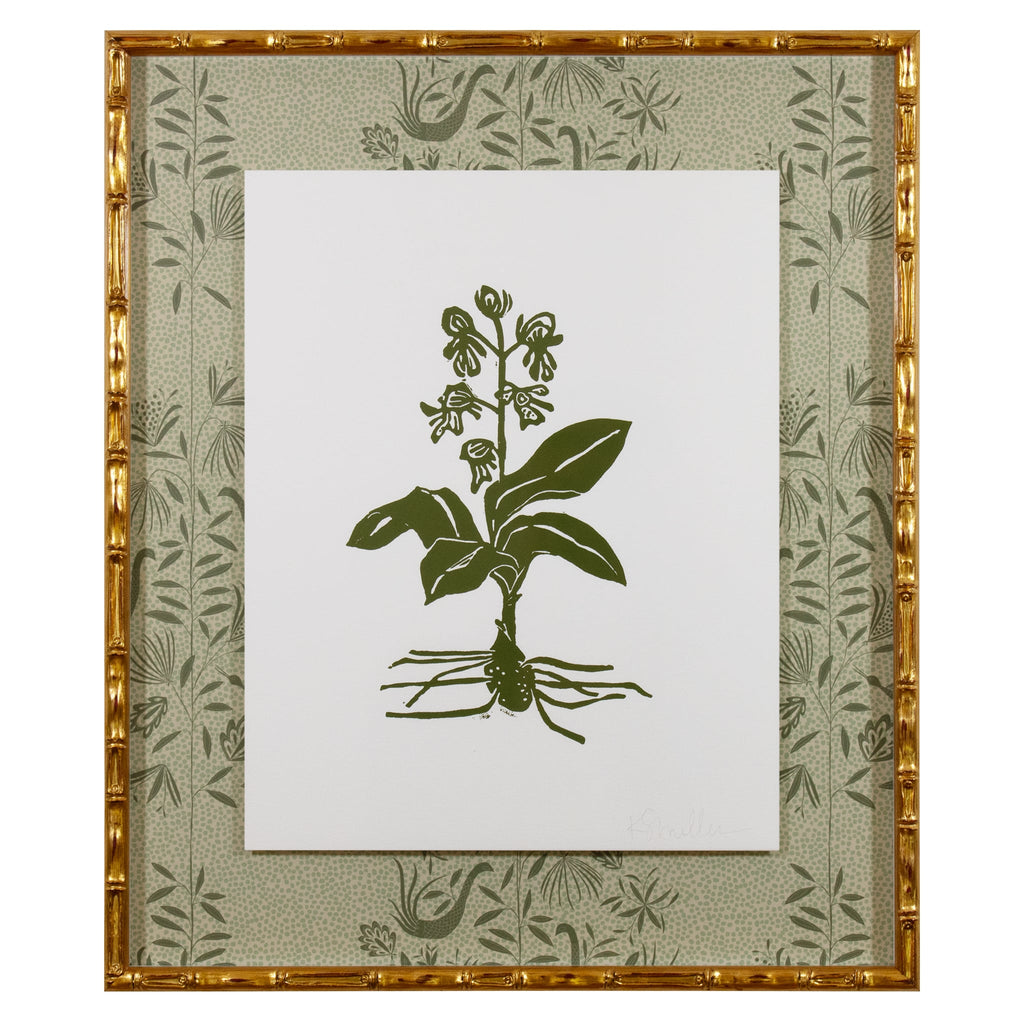 Botanical 039, Linocut {Green}– Katherine Stratton Miller