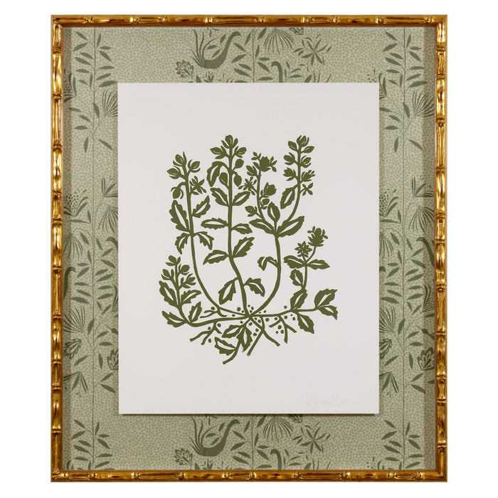 Botanical 046, Linocut {Green}