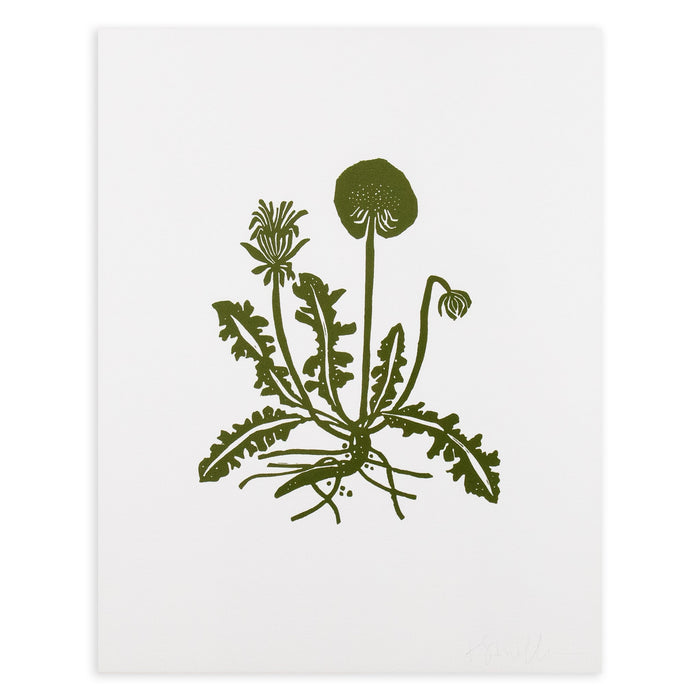 Botanical 052, Linocut {Green}