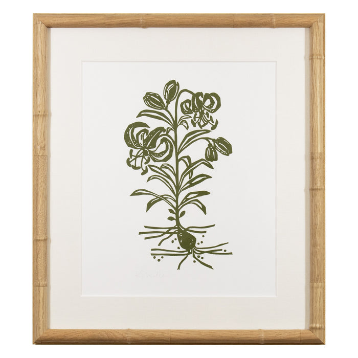 Botanical 066, Linocut {Green}