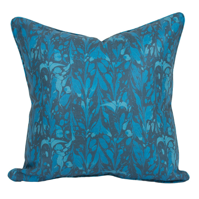 Ocean Seaweed Pillow, Prussian Blue