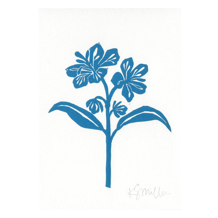 Peruvian Lily, Linocut