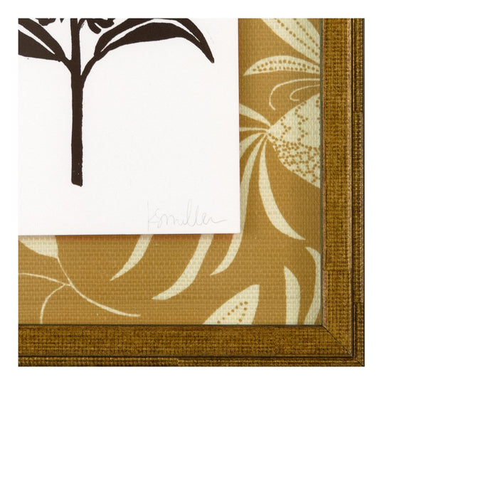 Peruvian Lily, Linocut {Brown}