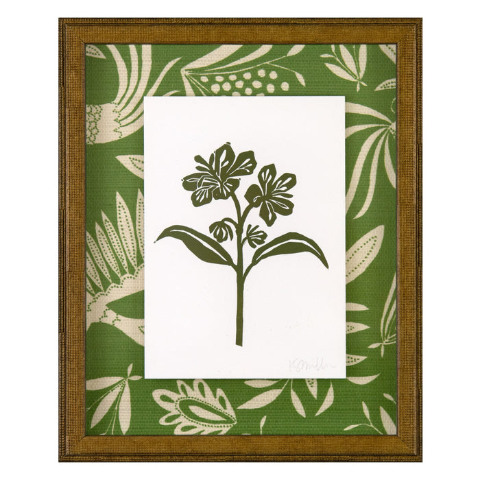 Peruvian Lily, Linocut {Green}
