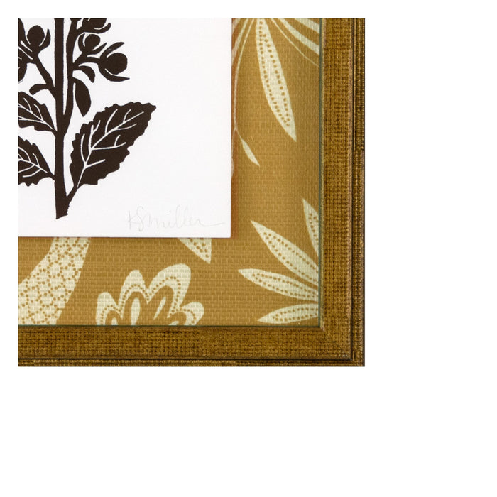 White Meadowsweet, Linocut {Brown}