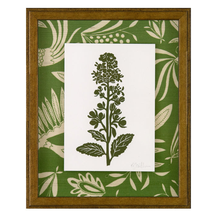 White Meadowsweet, Linocut {Green}