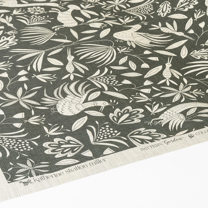 Detail of Garden Grasscloth Wallpaper in Graphite