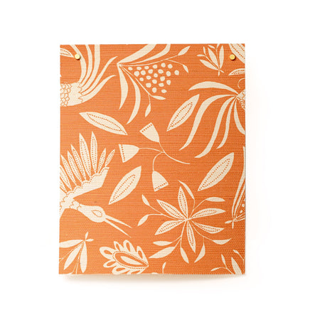 Garden Grasscloth Wallpaper in Rust sample
