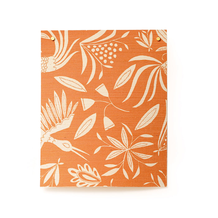 Garden Grasscloth Wallpaper in Rust sample
