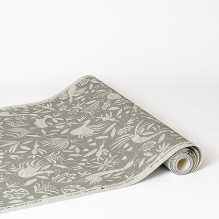 Garden Grasscloth Wallpaper in Smoke by Katherine Stratton Miller