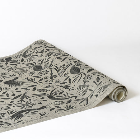 Garden Grasscloth Wallpaper in Stormy by Katherine Stratton Miller