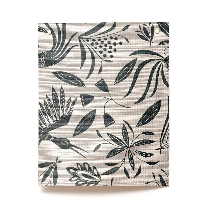 Garden Grasscloth Wallpaper in Stormy sample