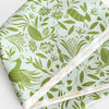 Detail of Garden Linen Fabric in Bluebell