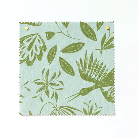 Garden Linen Fabric in Bluebell sample