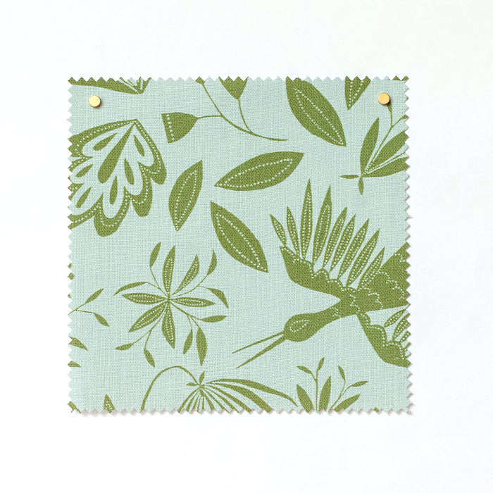 Garden Linen Fabric in Bluebell sample