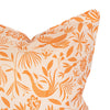 Detail of Garden Linen Fabric in Pink Sunshine shown on a decorative pillow