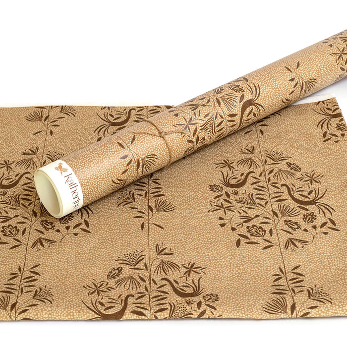 Garden Vine Wallpaper in Pink Sunshine and coordinating fabric