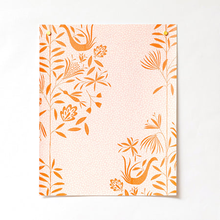 Garden Vine Wallpaper in Pink Sunshine sample