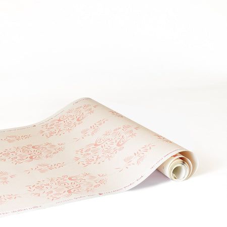 Garden Vine Wallpaper in Powder Pink by Katherine Stratton Miller