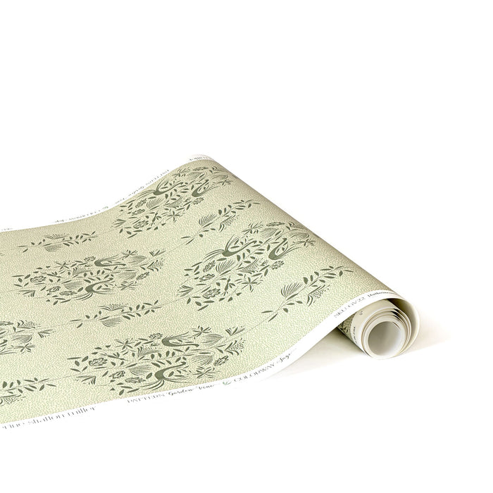 Garden Vine Wallpaper in Sage by Katherine Stratton Miller
