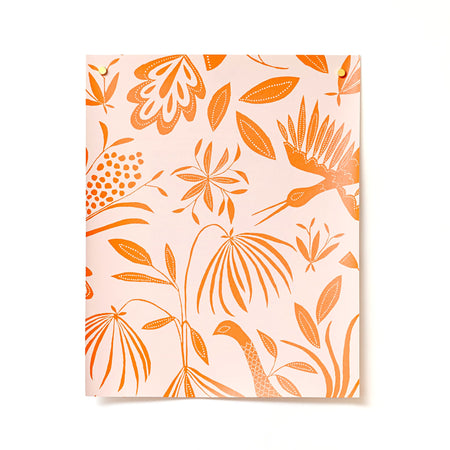 Garden Wallpaper in Pink Sunshine sample