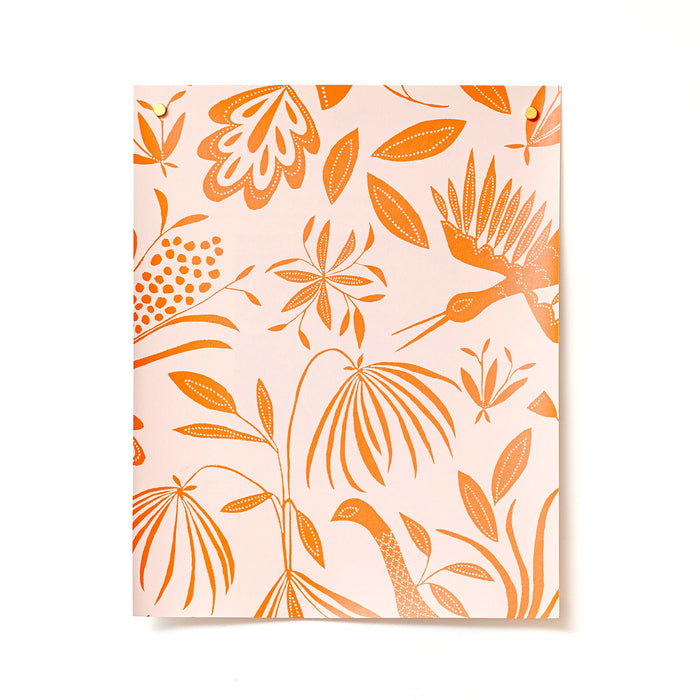 Garden Wallpaper in Pink Sunshine sample