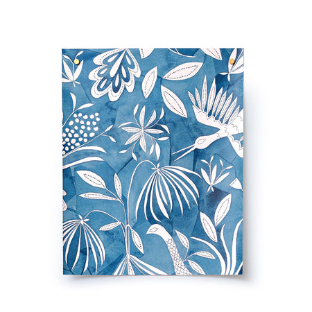 Garden Wallpaper in Prussian Blue sample