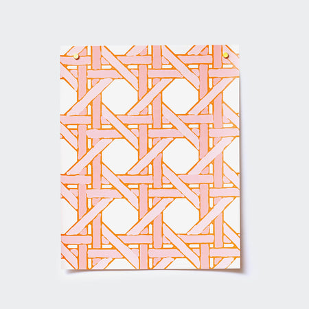 Grand Caning Wallpaper in Pink Sunshine sample