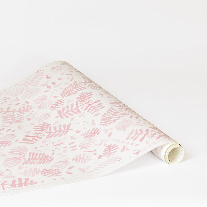 Italian Leaf Wallpaper in Powder Pink by Katherine Stratton Miller