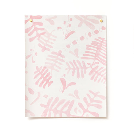 Italian Leaf Wallpaper in Powder Pink sample