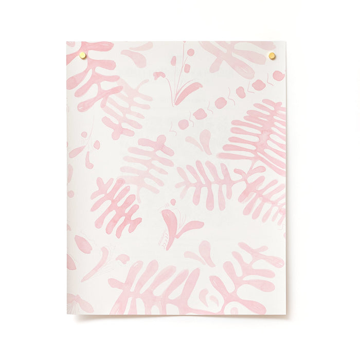 Italian Leaf Wallpaper in Powder Pink sample