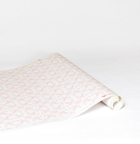 Morning Glory Wallpaper in Pink Sunshine by Katherine Stratton Miller