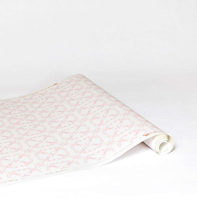 Morning Glory Wallpaper in Pink Sunshine by Katherine Stratton Miller
